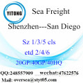 Shenzhen Port Sea Freight Shipping To San Diego